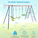 Sūpynių ir žaidimų komplektas su krepšinio lanku ir laipiojimo elementais (Raudona)