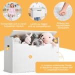 Talpi žaislų skrynia su atsegamu dangčiu ir pagalvėle (Balta)