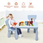 Vaikiškas plastiko stalas su dviem kėdėmis (Mėlyna)
