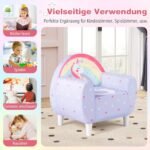 Vaikiška sofa su atrama ir porankiais (Violetinė)