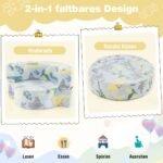 Transformuojamas vaikiškas minkštasuolis su šviečiančiais raštais (Mėlyna)