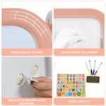 Dvipusė mokymosi lenta ir vaikiškas rašomasis stalas (Oranžinė)