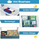 2-in-1 vaikų meno stovas su magnetine lenta ir laikymo vietomis (Mėlyna)