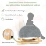 Vaikiška supamoji kėdė su mediniais pagrindais (Pilka)