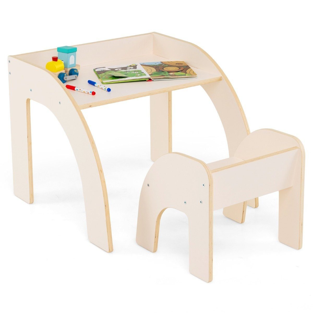 kindertisch-12500_7__1 Vaikiškas stalas ir kėdė 3+ metams baltos spalvos (Balta)