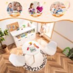 Vaikiškas stalo ir kėdžių komplektas (2 kėdės) (Balta)