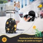 Dviračio riedlentė vaikams su LED ratukais ir stabdžiu (Juoda)