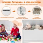 Vaikiška medinė daiktadėžė-suoliukas (Balta)