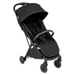 Kompaktiškas kelioninis vežimėlis su reguliuojama nugarėlės atrama (Juoda)