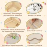 Erdvi vaikų žaidimų palapinė su žvaigždžių girlianda (Šviesiai ruda)