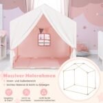 Žaidimų palapinė vaikams su minkštu skalbiamu kilimėliu (Rožinė)