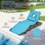 Sulankstoma lauko kėdė su reguliuojamu atlošu (Žalia)