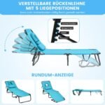 Sulankstoma lauko kėdė su reguliuojamu atlošu (Žalia)