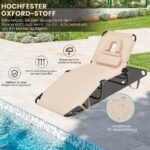 Sulankstoma poilsio kėdė su anga galvai (Smėlio)