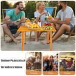 Sulankstomas lauko stalas su krepšiu nešiotis (Natūrali)