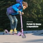 Reguliuojamo aukščio paspirtukas mirksinčiais ratais (Violetinė)