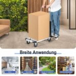 Sulankstomas vežimėlis su 4 ratais ir ištraukiama platforma (Sidabrinė ir juoda)