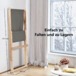 Sulankstoma medinė lauko kėdė su pagalve (Pilka)