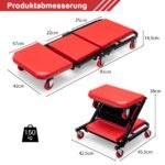 Sulankstoma serviso kėdė-gultas 2-in-1 (Raudona)