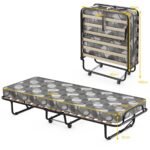 Sulankstoma lova su čiužiniu 190x80 cm (Pilka)