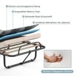 Sulankstoma lova su čiužiniu 190x80 cm (Pilka)