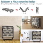 Sulankstoma lova su čiužiniu 190x80 cm (Pilka)