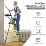 Sulankstomos kopėčios su darbo padėklu (Juoda)