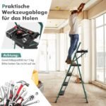 Sulankstomos kopėčios su darbo padėklu (Juoda)