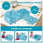 Vaikiška sofa-lova 2 viename (Mėlyna)