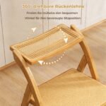 Sulankstomų virtuvės kėdžių komplektas su bambuko rėmu (Natūrali)