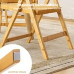 Sulankstomų virtuvės kėdžių komplektas su bambuko rėmu (Natūrali)