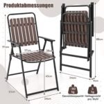 Sulankstomos lauko kėdės 2 vnt. su PP sėdimąja dalimi ir atlošu atsparios oro sąlygoms (Kavos)