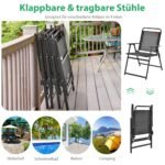 Sulankstomos sodo kėdės su porankiais ir atlošu (4 vnt.) (Juoda)