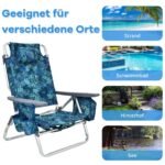 3 dalių sulankstomas lauko kempingo baldų komplektas su stalu (Tamsiai mėlyna)