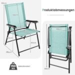 Sulankstomos lauko kėdės (2 vnt.) (Žalia)