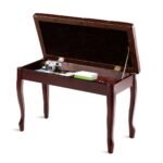 Medinis klaviero suolas su daiktadėže (Ruda)