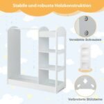 Vaikiška drabužių spinta su veidrodžiu (Balta)