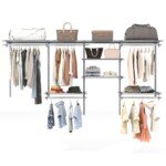 Modulinė drabužių spintos organizavimo sistema 122–244 cm (Pilka)