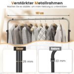 Dviguba reguliuojamo aukščio drabužių kabykla (Sidabrinė)