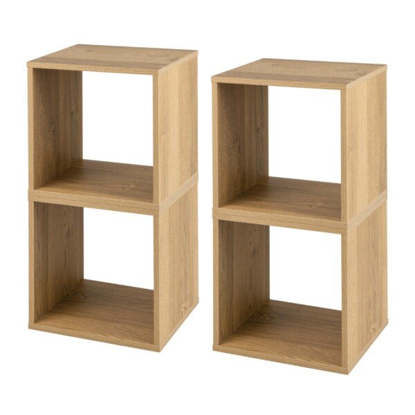 Du atviros lentynos kubai (Natūrali)