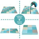 Žaidimų kilimėlis vaikams spalvotas 147 x 147 x 3 cm (Mėlyna)