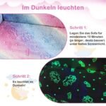 Vaikiška sulankstoma sofa su didele antklode (Vaivorykštinė/Pilka)