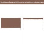 Atverčiama balkoninė markizė 400 cm pločio be gręžimo su reguliuojamu aukščiu (Ruda)