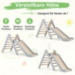 Medinis laipiojimo trikampis su čiuožykla (Pilka)