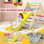 Medinis vaikų žaidimų aikštelės komplektas su čiuožykla (Spalvotas)