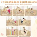 Vaikiškas laipiojimo stovas su čiuožykla ir daugybe funkcijų (Spalvotas)