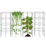 Metalinė atrama augalams 100 cm (Žalia)