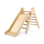 Medinis laipiojimo trikampis su čiuožykla (Natūrali)