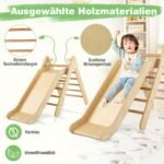 Medinis laipiojimo trikampis su čiuožykla (Natūrali)