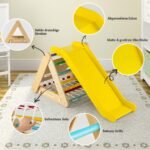 Medinis 4-in-1 laipiojimo stovas su rampomis mažyliams (Spalvota)
